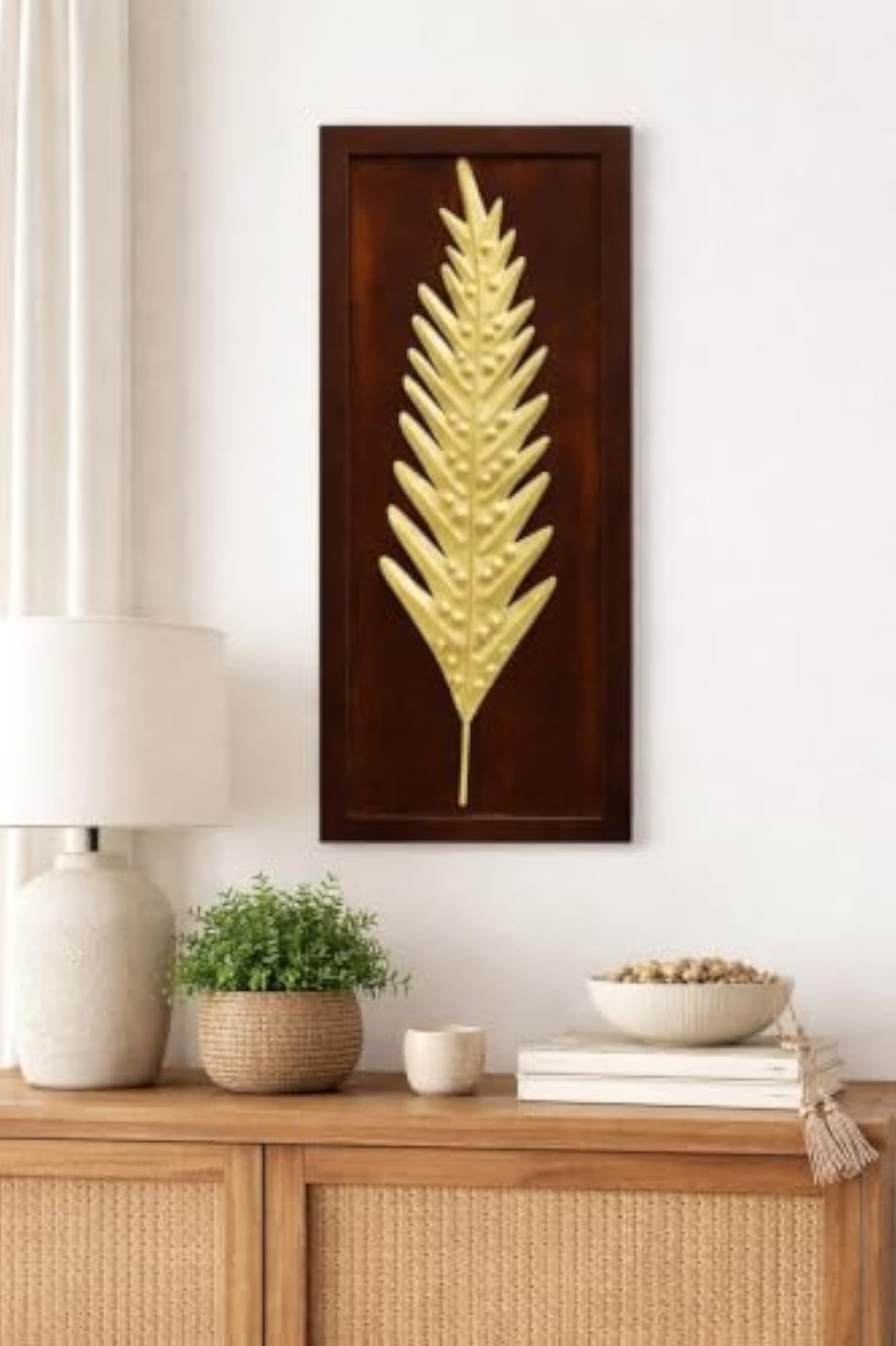 Bay Leaf Metal Wall Art, Decorative Home Accent